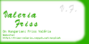 valeria friss business card