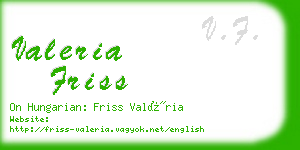 valeria friss business card
